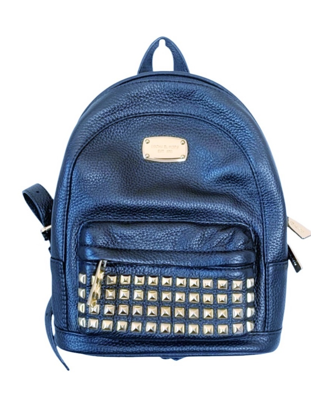 Michael Kors Jet Set Studded Backpack Black Leather - Picture 2 of 5